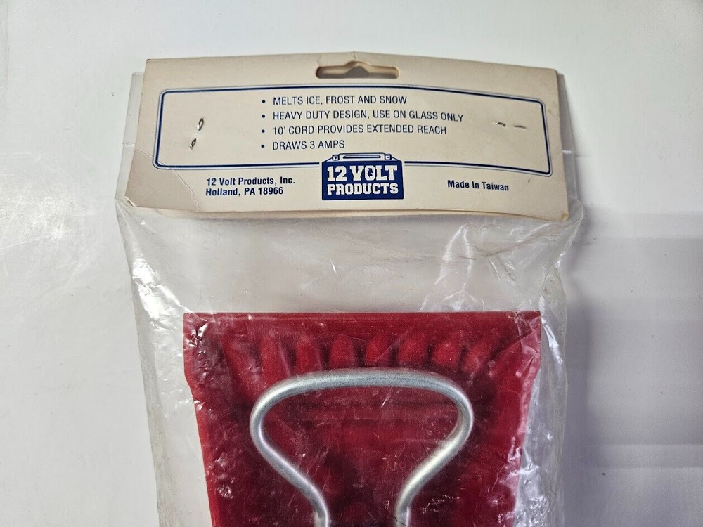Vintage Heated Windshield Ice Scraper 12V DC NOS