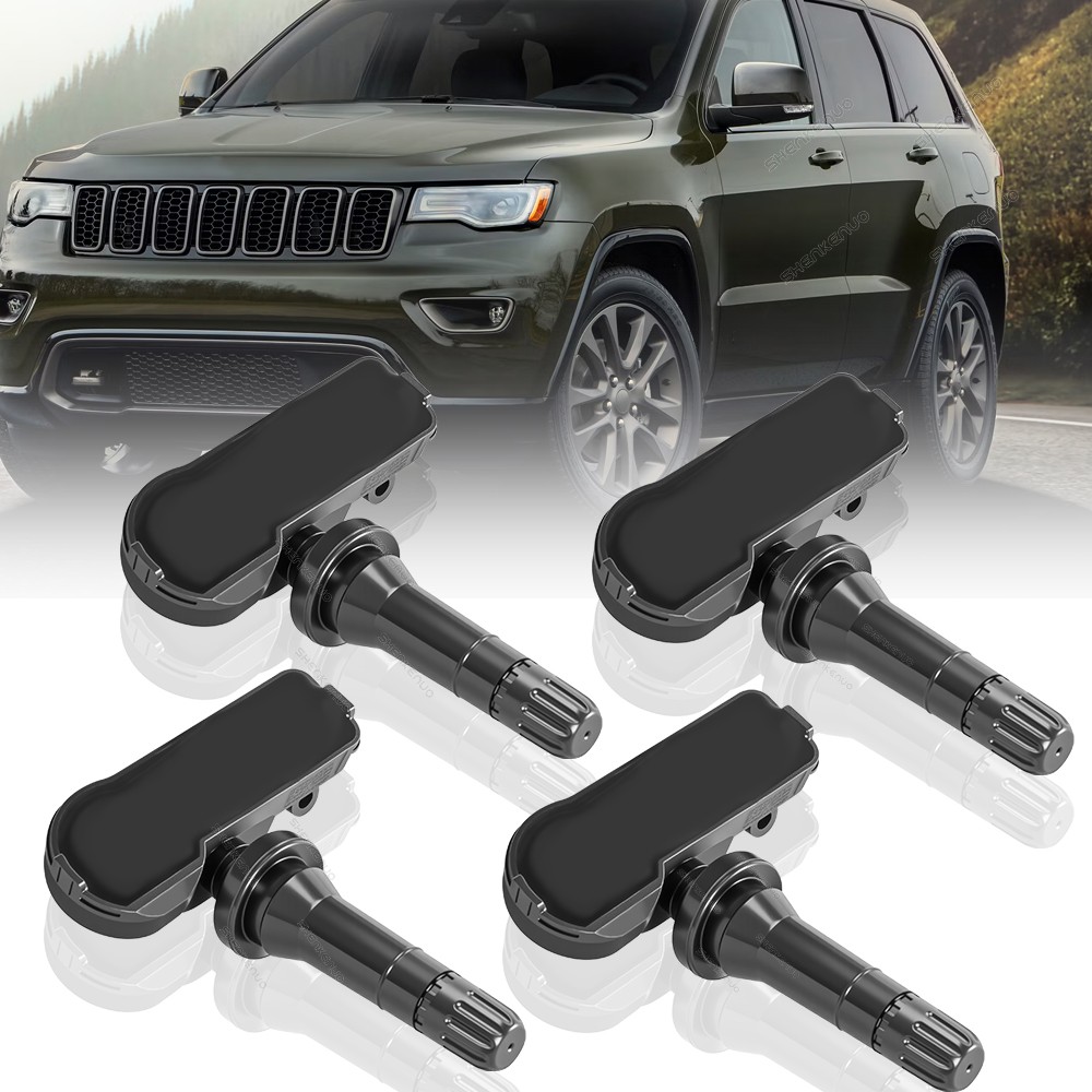 Replacement TPMS Sensors 433MHz for Chrysler Dodge Jeep - 4-Pack, No Programming