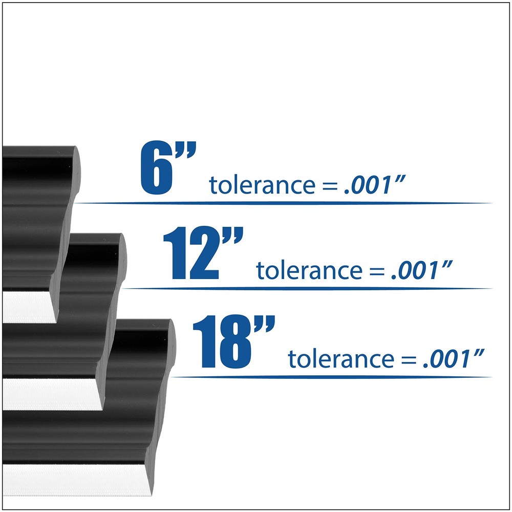 6, 12, 18 Anodized Aluminum Straight Edge Tools with Precision Edge, Check St...