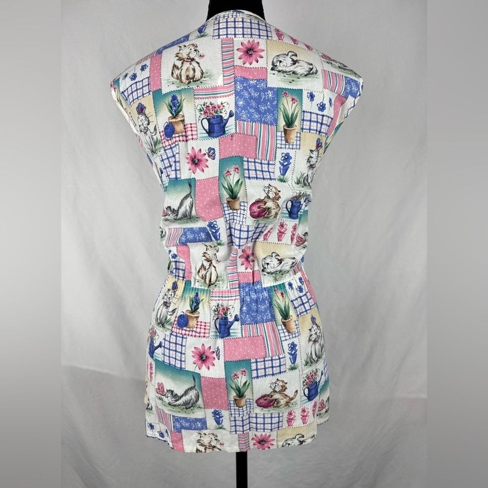 NWT Jasco Uniform Colorful Patchwork Vest for Scrub Tops