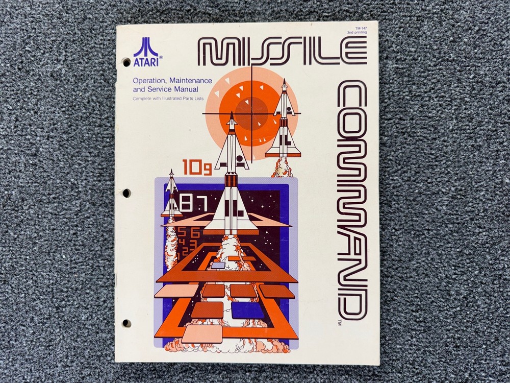 Atari Missile Command Arcade Video Game Manual Schematics ORIGINAL
