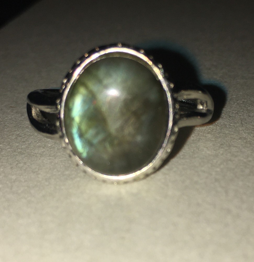 labradorite ring adjustable to size 7