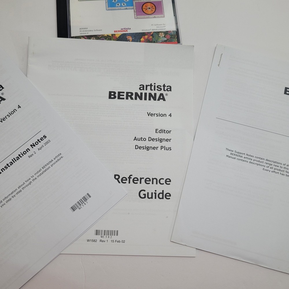 Bernina Embroidery Software CD And Manuals Version 4