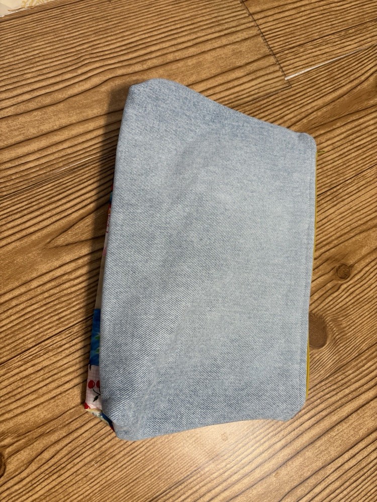 Patchwork zippered Sock Sack, bag,small project bag, small storage bag