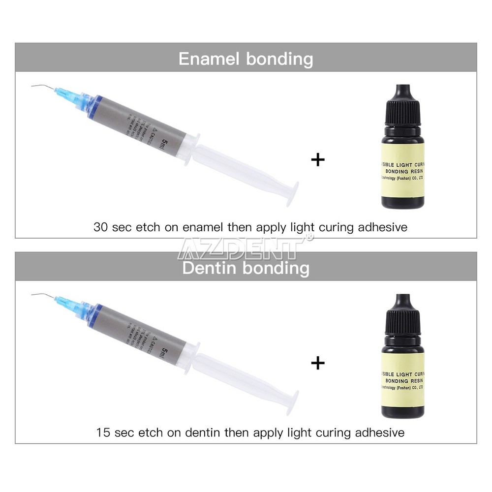 Dental Etch light-curing adhesive Dentin Enamel Resin Bonding Adhesive 5ml/pack