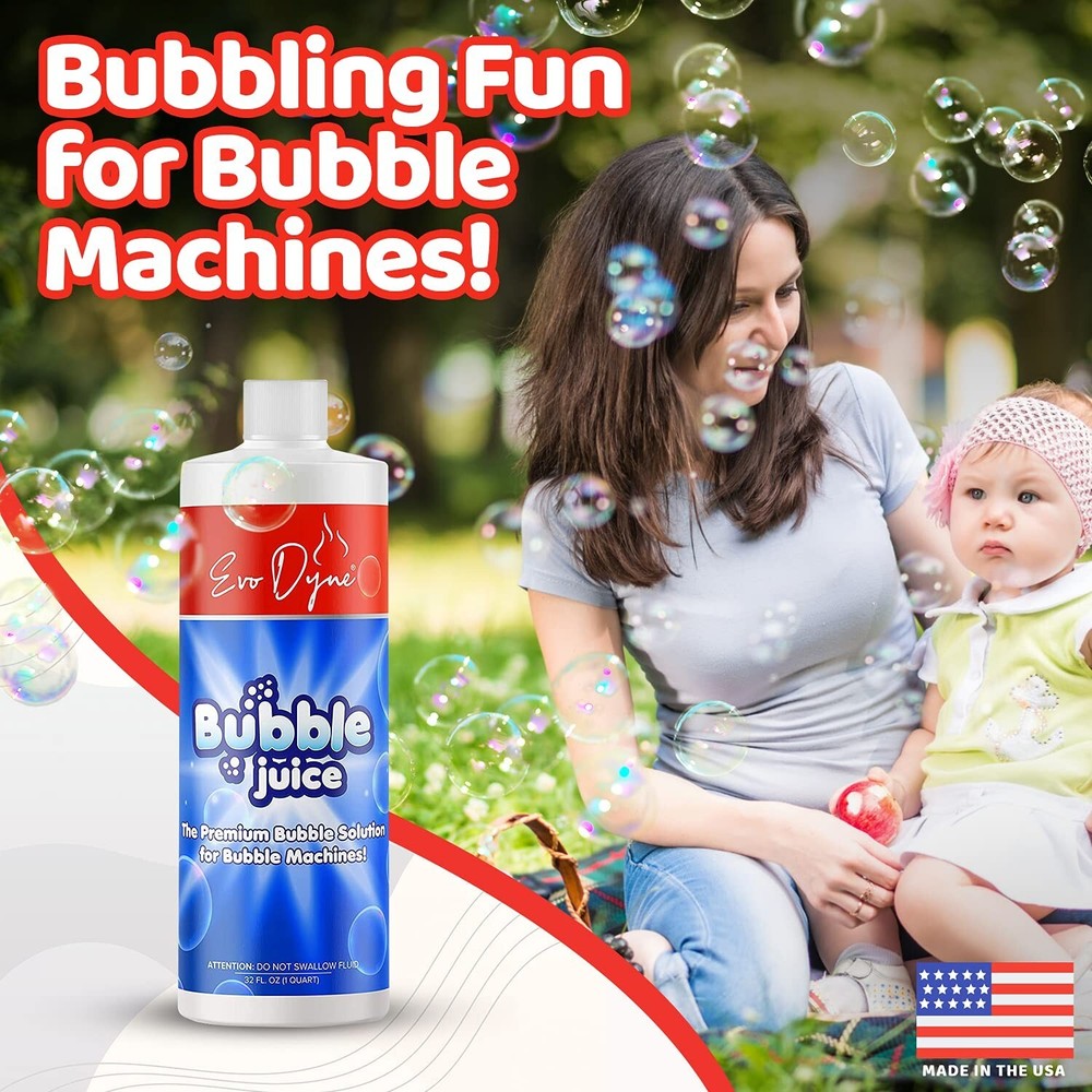 Bubble Solution (32 oz) - Bubbles for Bubble Machine, Made in USA | Premixed ...