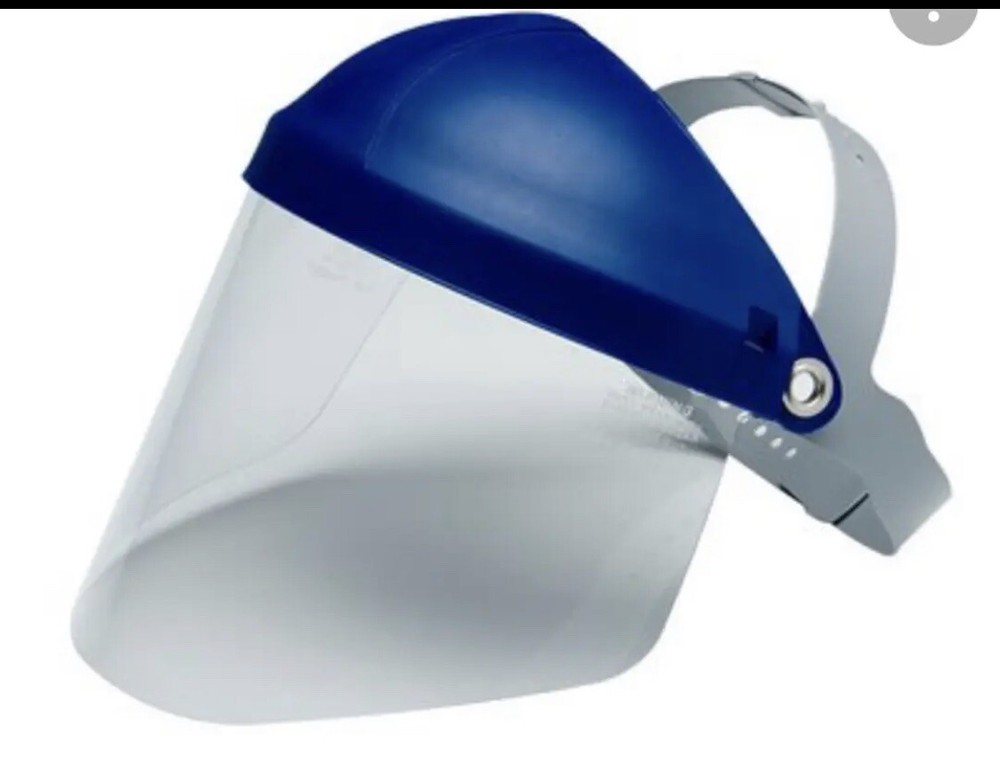 New Face shield pin-lock head gear.