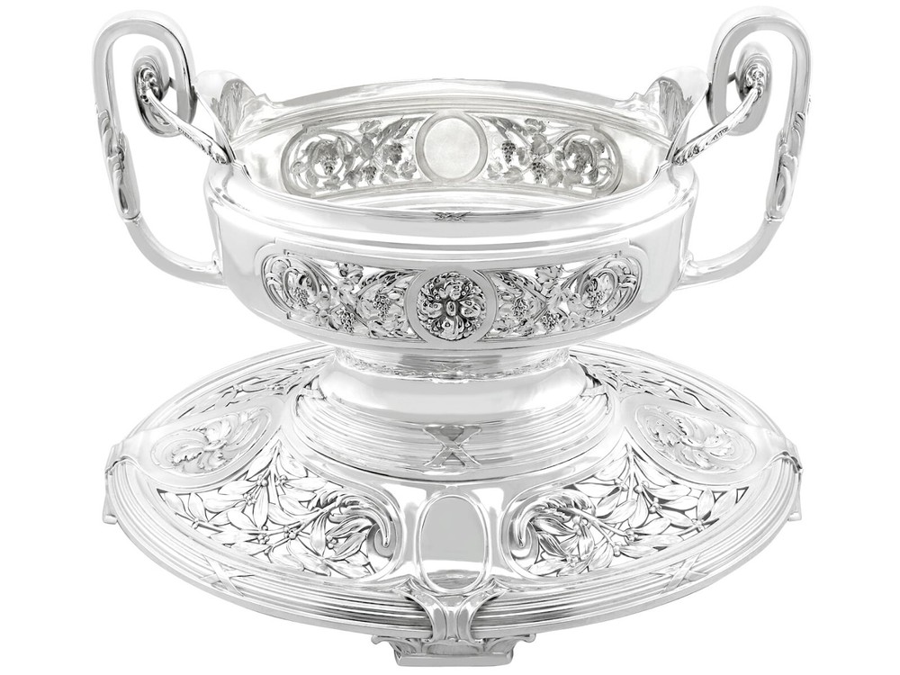 Antique Art Nouveau German Silver Centrepiece