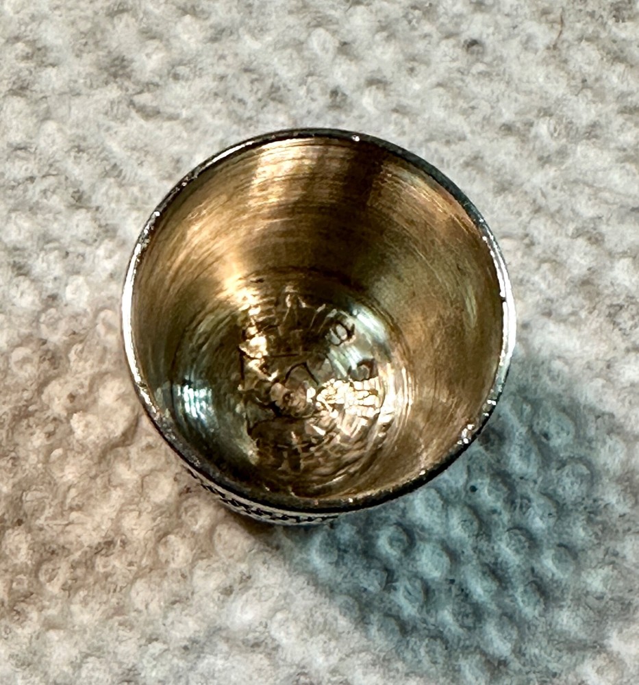 Vintage #8 Sterling Silver Sewing Thimble, 5.5g, Marked