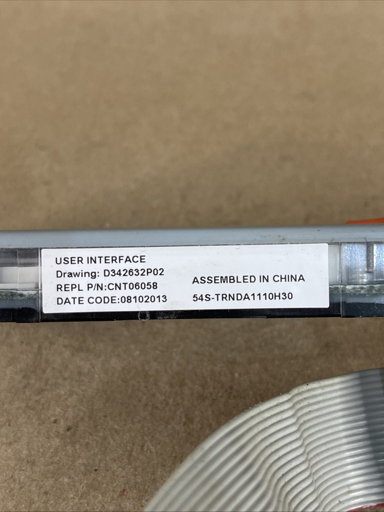 Trane User Interface Display Assembly D342632P02 CNT06058 (S1)