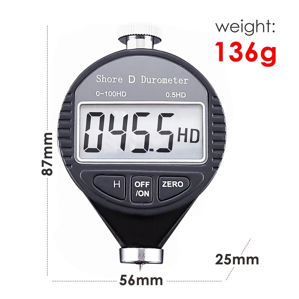 Rubber Hardness Tester Digital Shore Type D Durometer Tester...