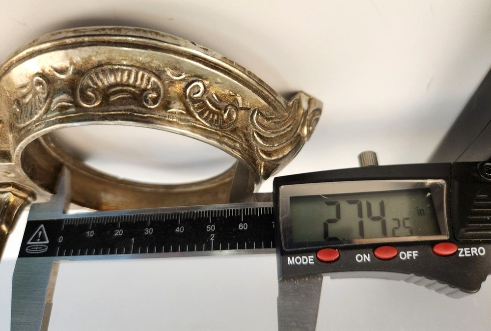 Victorian Style Silverplate Condiment Stand Dual Holder, Ornate Shell Scroll Bar