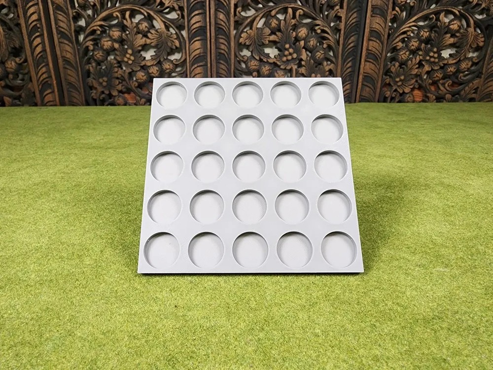 20mm Round to 25mm Base Conversion Movement Trays - Wargaming Old School Trays