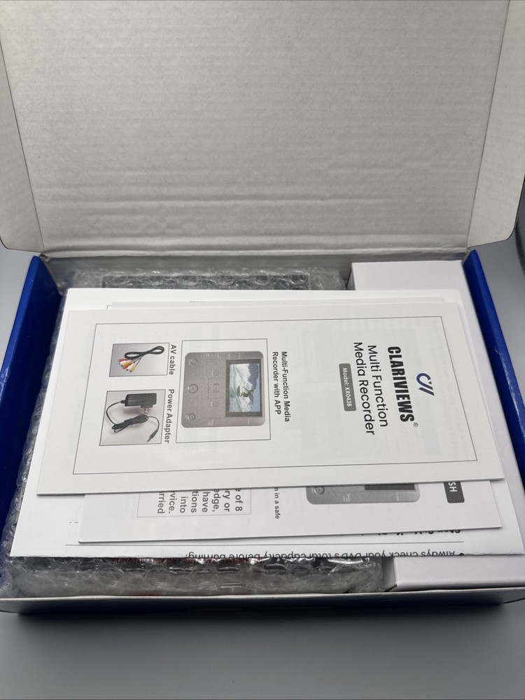 CLARIVIEWS Multi-Function Media Recorder, VHS to Digital - KR043B OPEN BOX