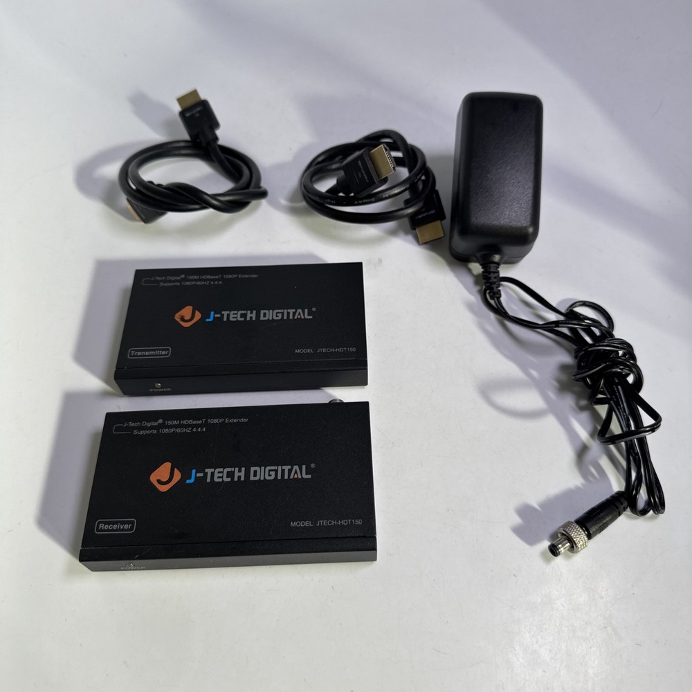 JTECH-HDT150 Digital Extender Transmitter & Receiver 150M HDBaseT 1080P Tested