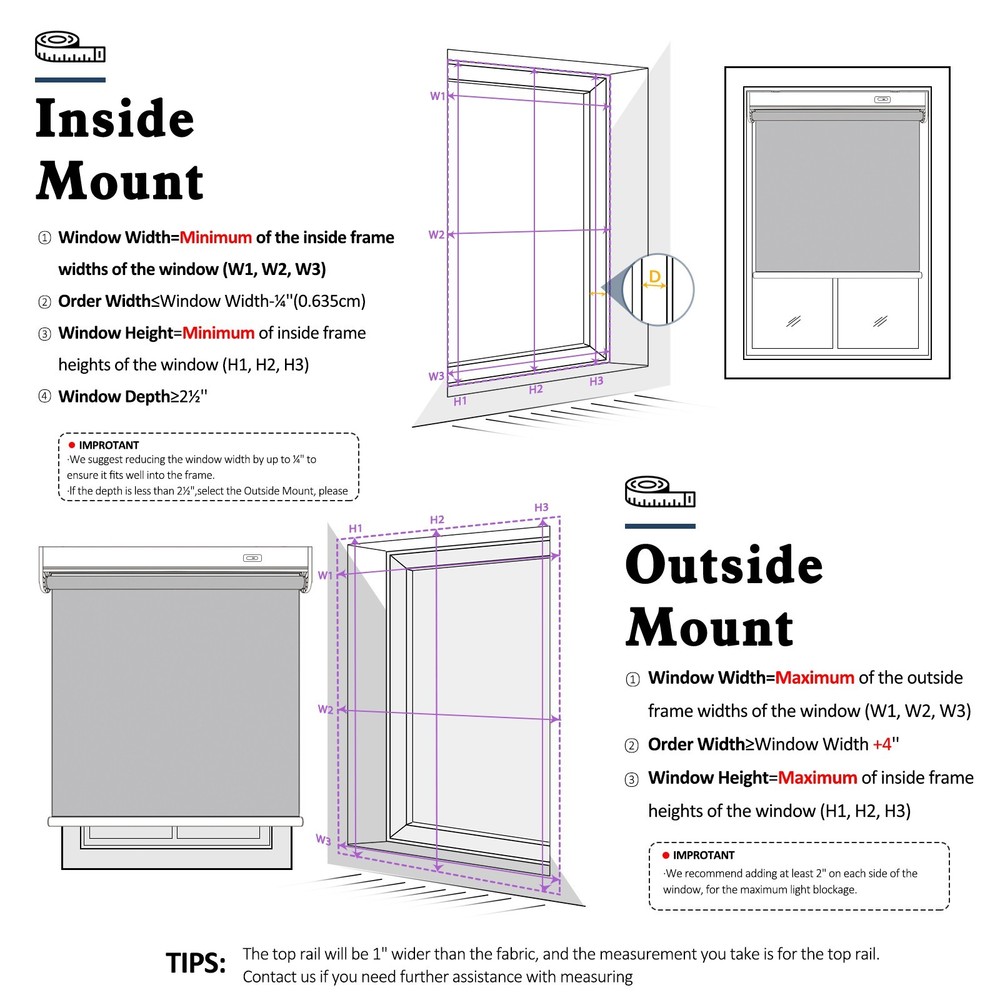 Motorized Roller Blinds with Remote Control【Solar Panel Included】 total blackout