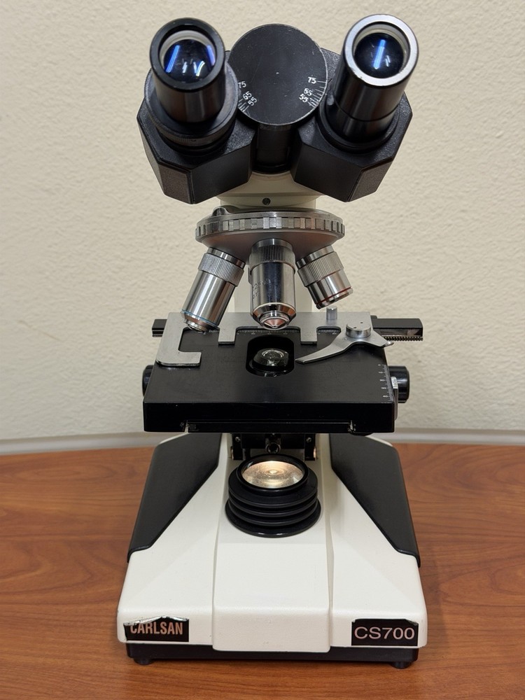 Carlsan CS700 Binocular Microscope with 4 Objective Lenses & Eyepieces COMPLETE