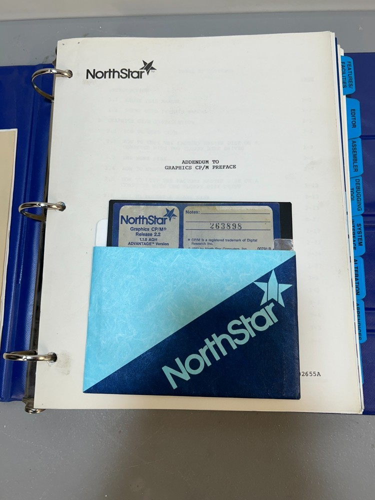 Vintage Northstar Graphics CP/M Release 2.2 Advantage Software