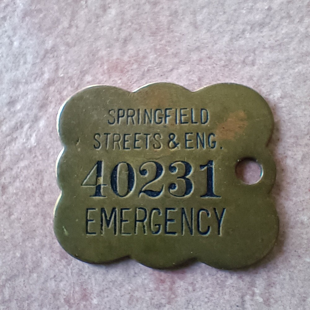 Springfield Streets And Engineering Emergency Tag