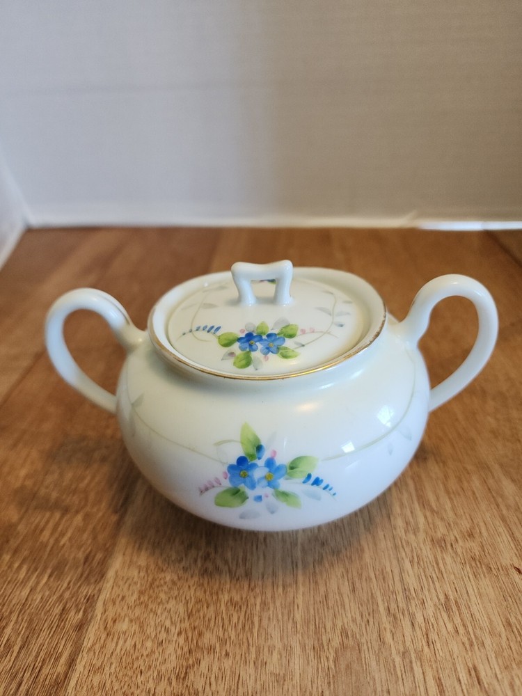 Hand Painted Nippon Covered Sugar Bowl
