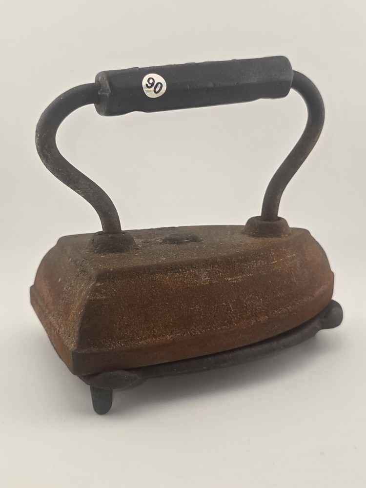 Antique Sad Cast Iron Door Stop St Louis Handle