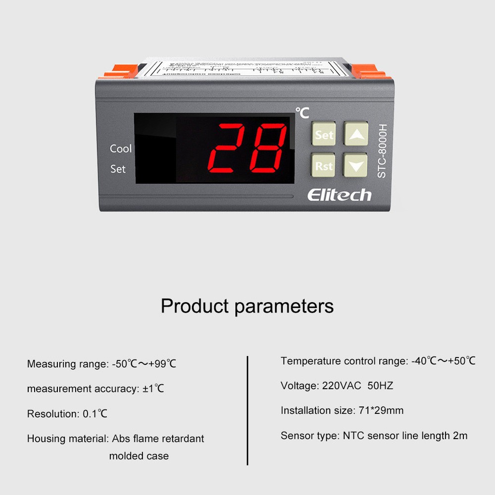 Microcomputer thermostat cooling upper and lower limit setting alarm controller