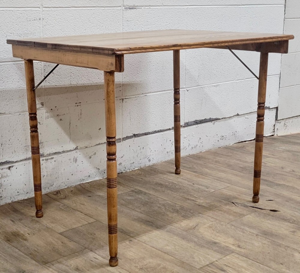 Antique American Folding Work Table Accent Table Sewing Table