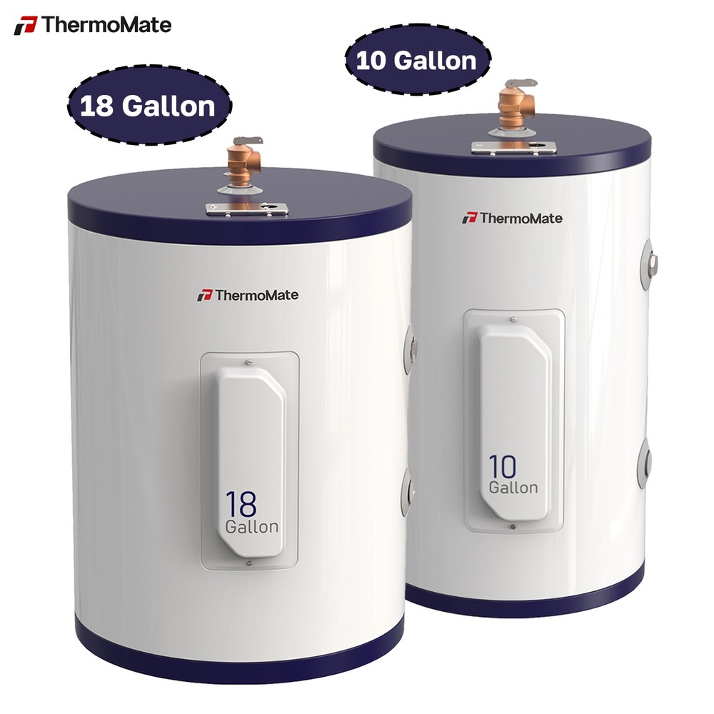 Thermomate 10/18 Gal Electric Water Heater w/Adjustable Thermostat for Apartment