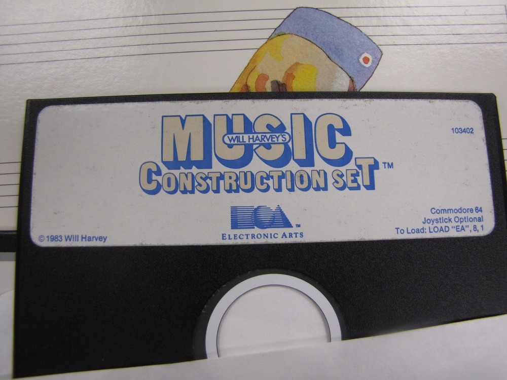 Music Construction Set 1983 Will Harvey's 5.25" Disk Commodore 64 Software -MU30
