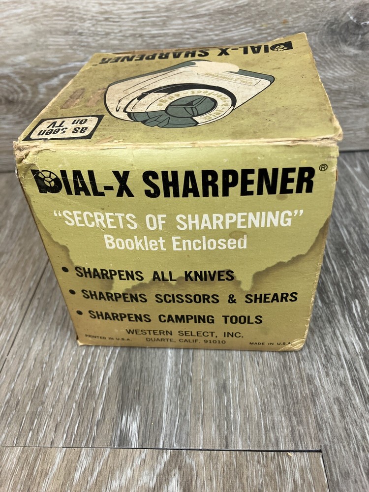 Dial X Sharpener Vintage Knife Sharpener Western Select Made In USA