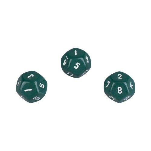 12-Sided Dice - Dodecahedron - W12 - Green