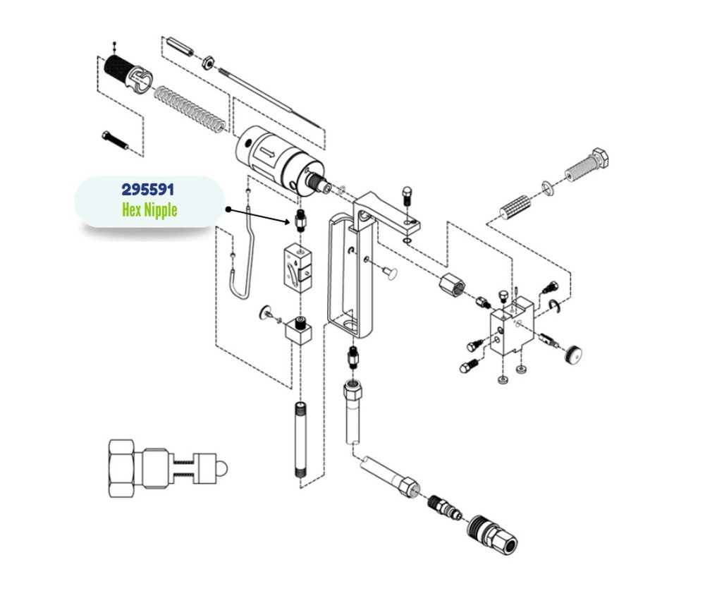 D-GUN HEX NIPPLE FITTING - (295591)