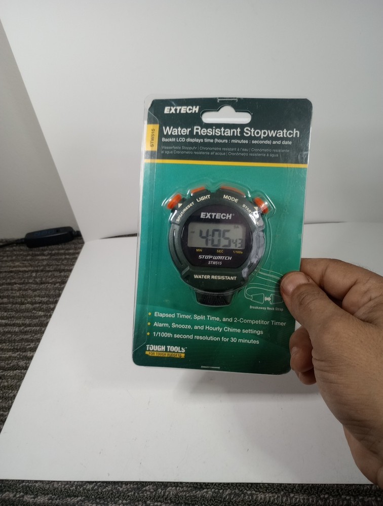 Extech STW515 Stopwatch/Clock with Backlit Display