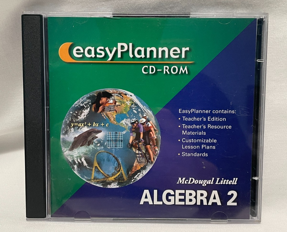 McDougal Littell Algebra 2 Easy Planner CD-ROM Teacher's Edition Preowned