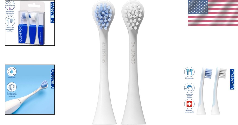 Curaprox Hydrosonic Pro Sensitive Heads - 2 Count
