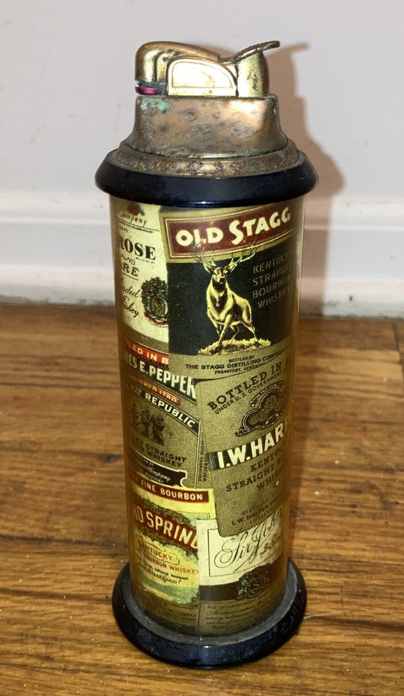 Vintage Advertising Different Brands Liquor Table 7” Lighter