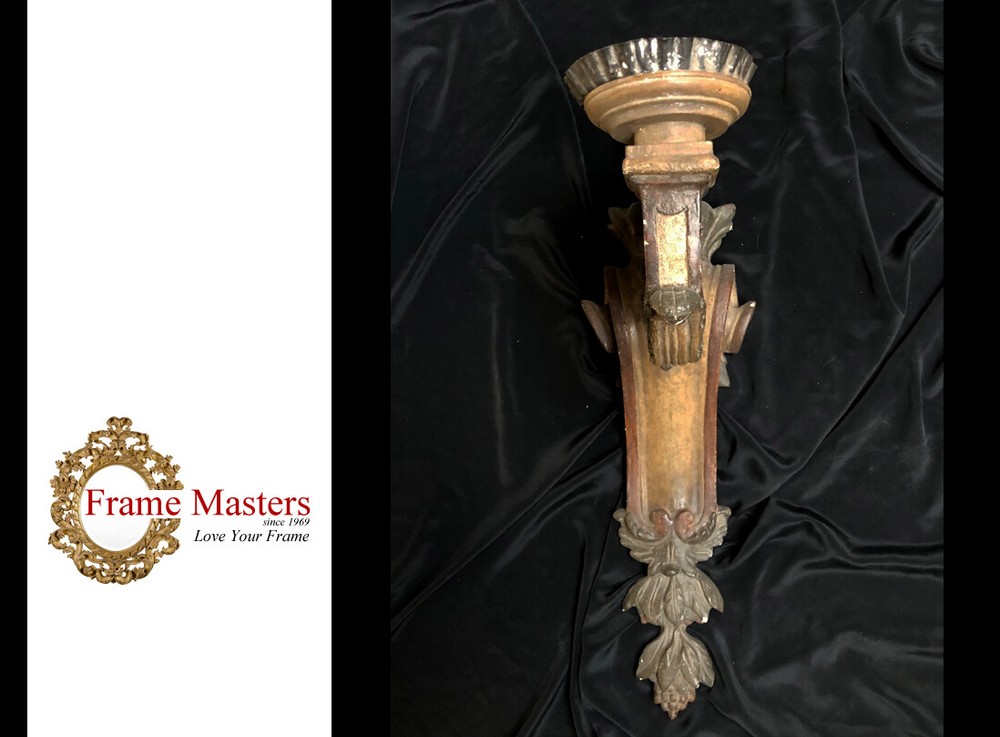 Candle Holder, Wall Fire Place Decor, Painted Finish