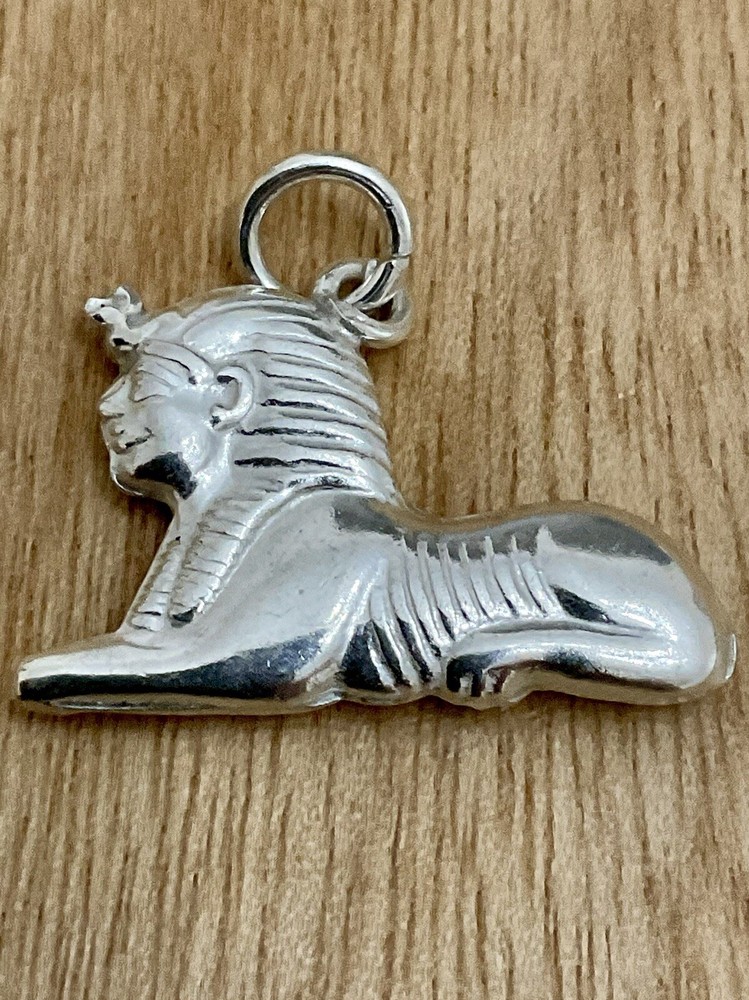 EGYPTIAN HANDMADE 800 STERLING SILVER sphinx Pendant