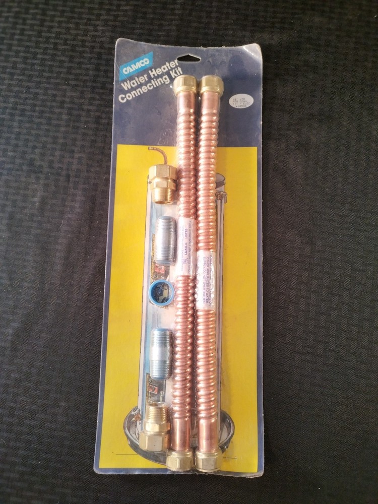 Camco 10533 18" Copper Flex Water Heater Connecting Kit