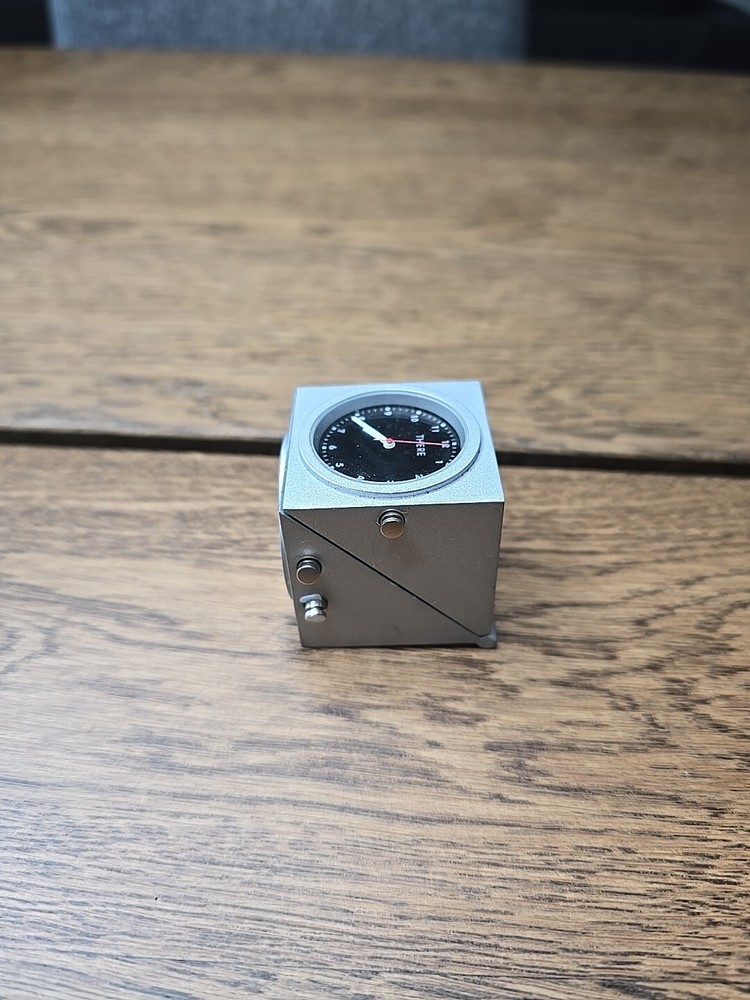 Virgin Atlantic Vintage Here There Rotating Cube Desk Clock NOT WORKING
