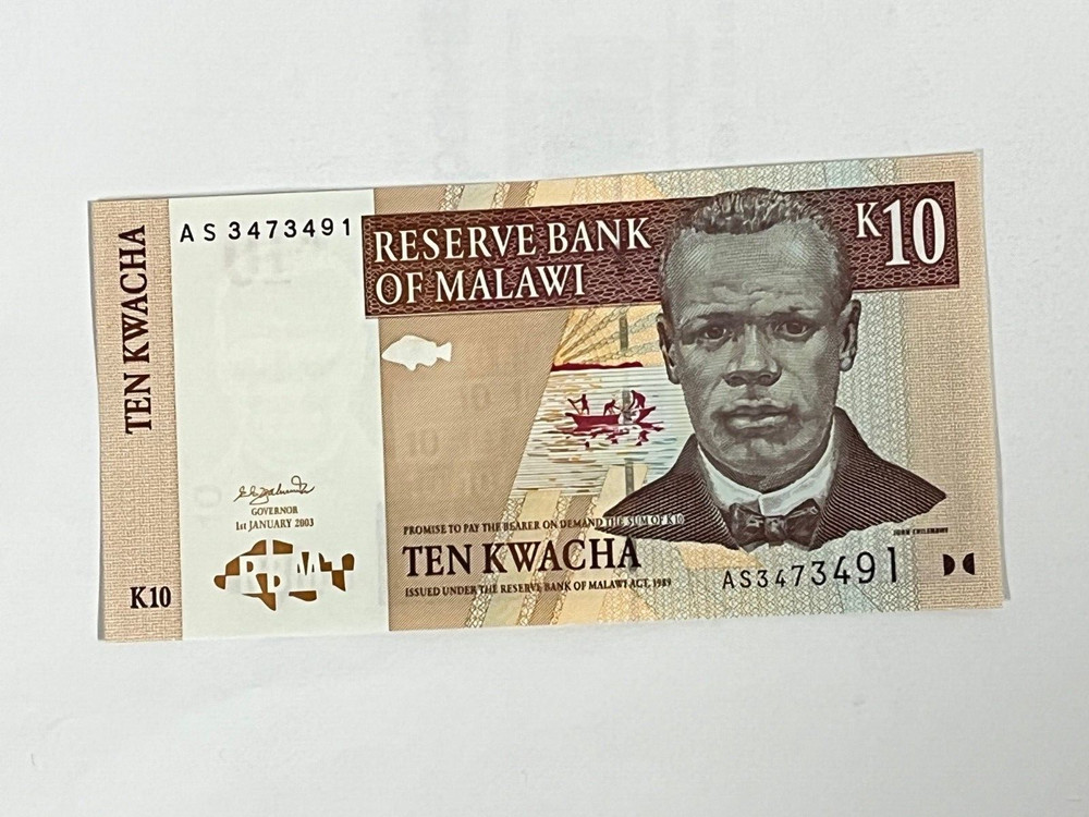 2003 Malawi 10 Kwacha Banknote