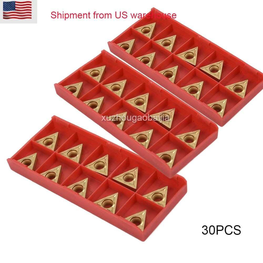 30pcs 1/2 Lathe Indexable Carbide Insert Turning Tooling Bit Holder Set Tool