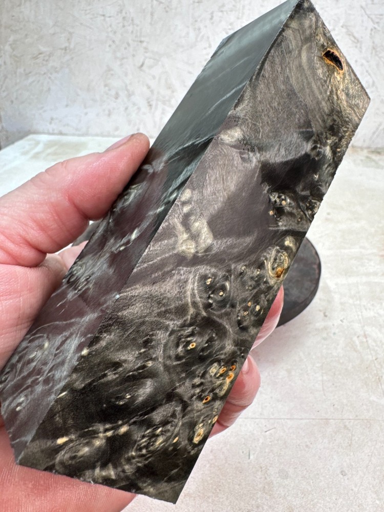 Stabilized Box Elder Burl Turning Blank or Knife Blank | SBEB 1222