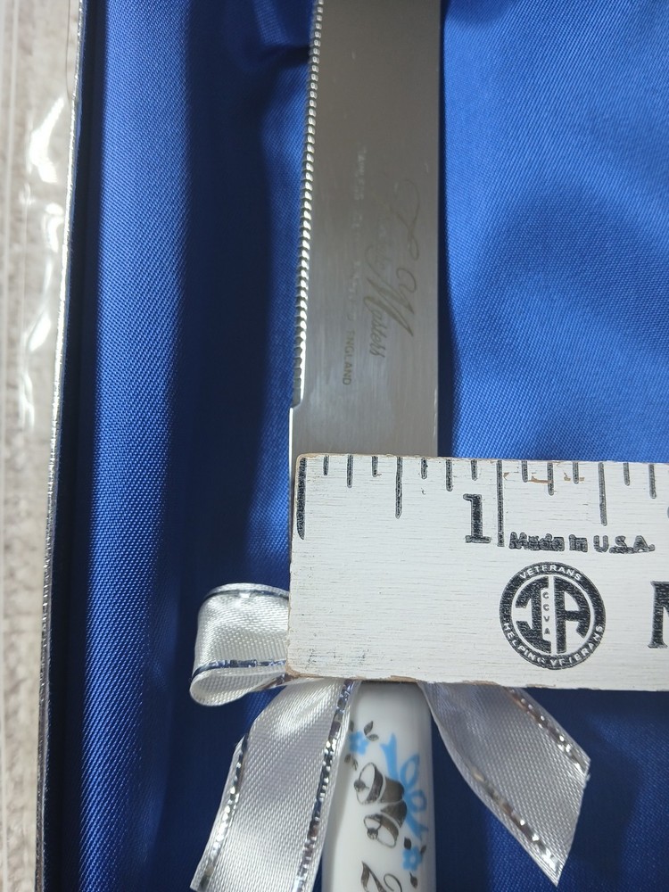 Vtg "Treasure Masters" Elegance-25th Anniversary Cake Knife & Server Set 1984