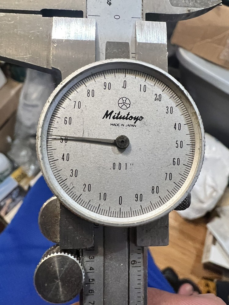 Mitutoyo Dial Caliper 0-6" Range .001" Shock Proof Missing Glass