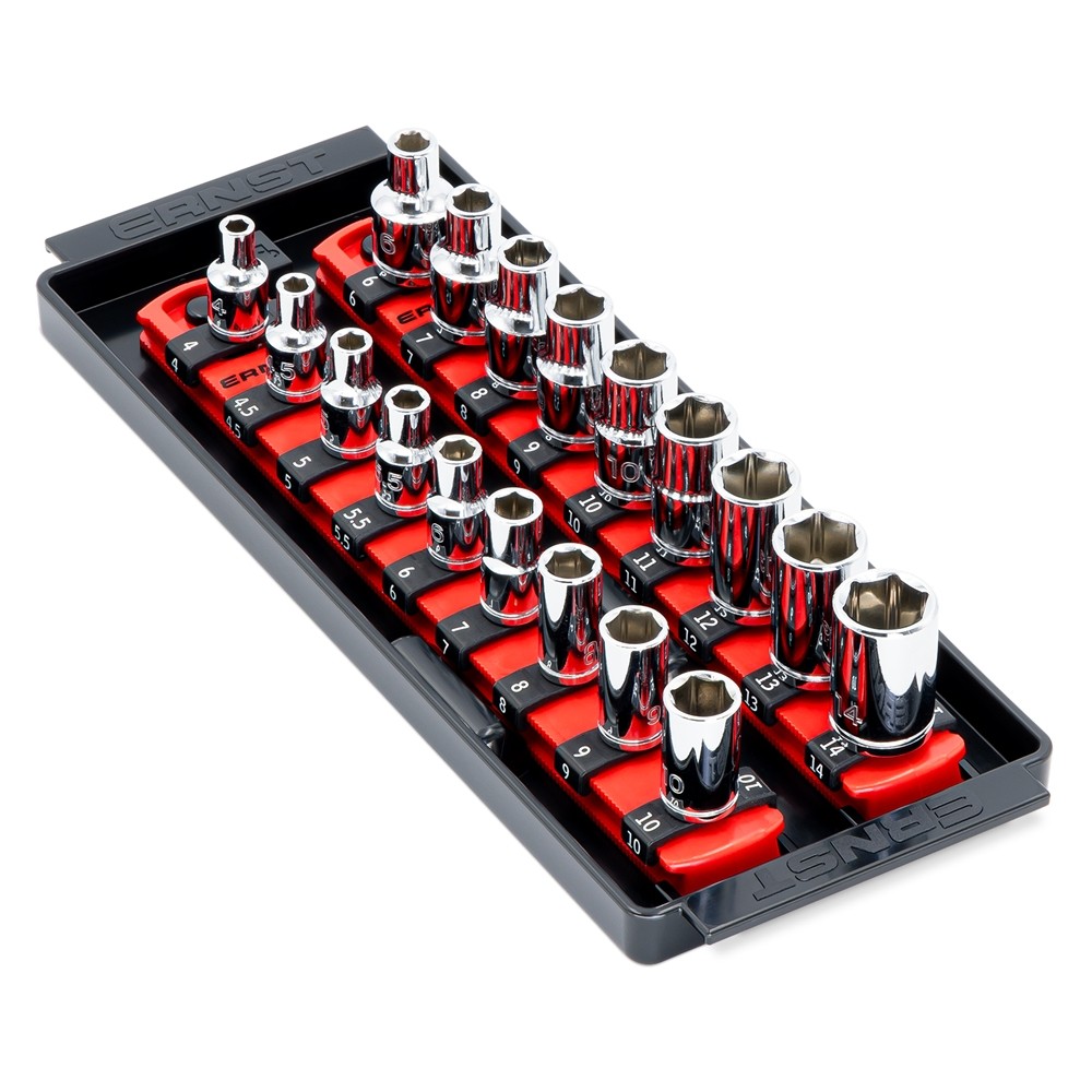 Ernst 2 Rail Twist Lock Socket Boss 8", Red - 1/4" (8552)