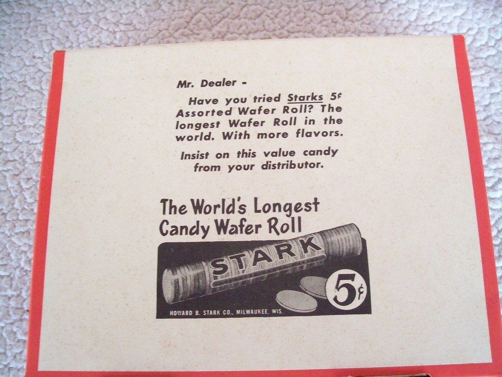 Old Stark Candies 5 Cent Winstom King Size Candy Cigarettes Empty Display Box