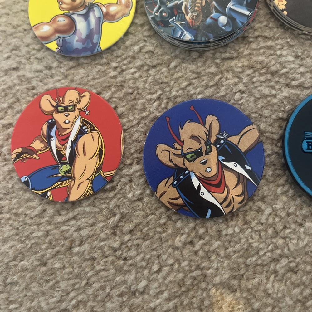 Biker Mice From Mars Pogs, Nostalgic 90s Toys