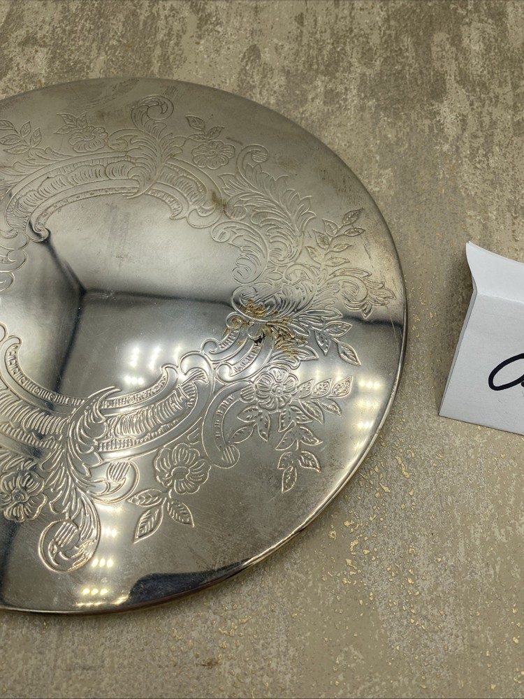 Vintage Silver Plated Trivet 8” In Diameter