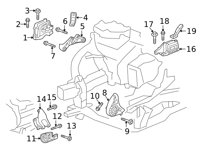 Genuine GM Trans Mount Bracket 85558395